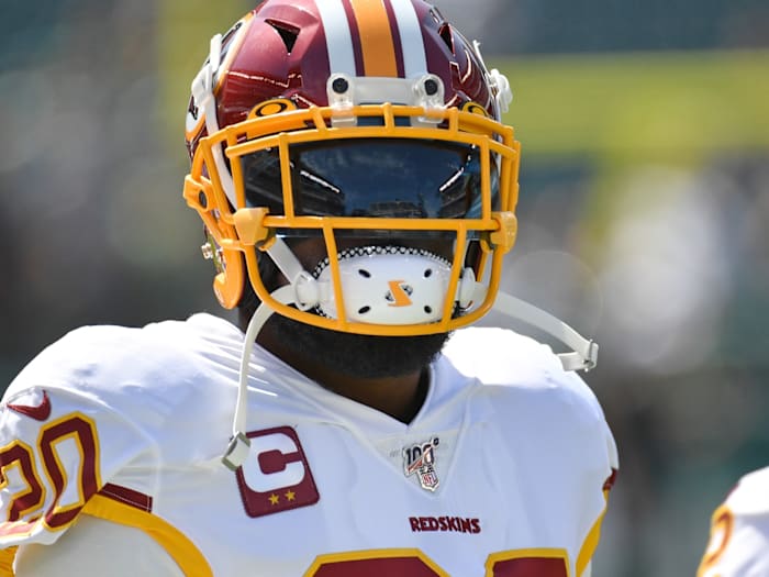 Sep 8, 2019; Philadelphia, PA, USA; Washington Redskins strong safety Landon Collins (20) on field against the Philadelphia Eagles at Lincoln Financial Field.